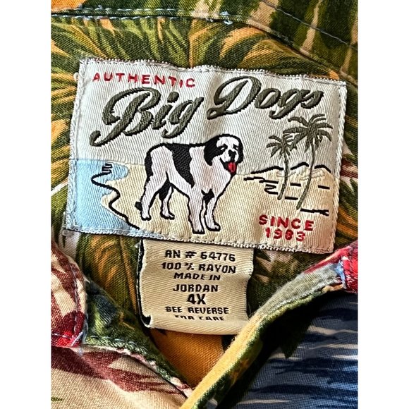 Lot of 3 Big Dogs Hawaiian Shirts Mens 4XL Cruise Motorcycle Bottles Button Down - Picture 6 of 12